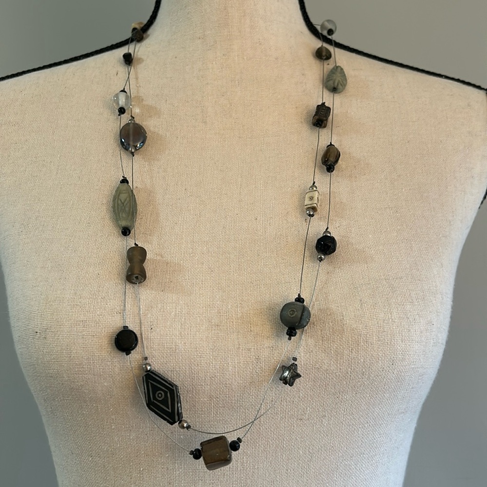 Beaded Silver-tone Necklace